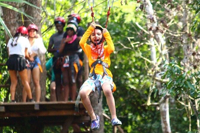 Cancun Off-road: ATVs trip, Ziplines, Cenote swim & Tasty Snacks - Zip lines and suspension bridges above the trees
