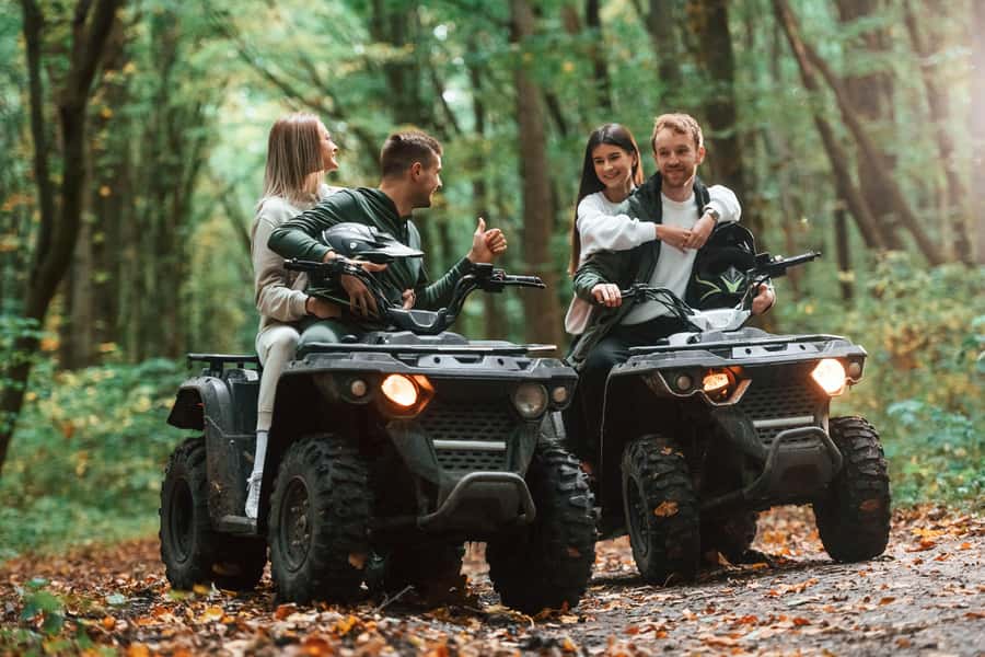 Cancun: Tropical ATV Tour with zip lines and swimming in Cenote - ATV trails through the tropical greenery
