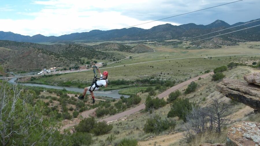 Cañon City: Royal Gorge 11-Line Extreme Zipline Experience - The climb to the seven-story tower