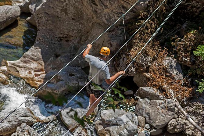 Canyon Zip Line - Starting at Scesta and getting ready