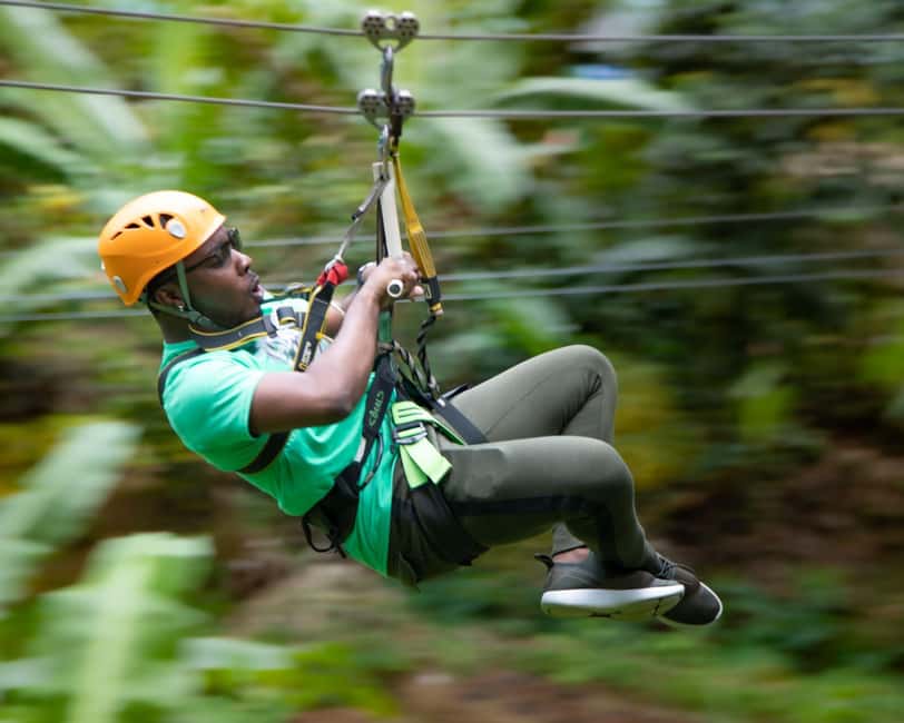 Castries, St. Lucia - Adrenaline Zipline - From the port to La Sorcière Mountain