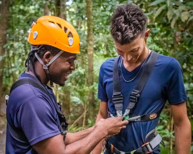 Castries, St. Lucia - Adrenaline Zipline - After the final line