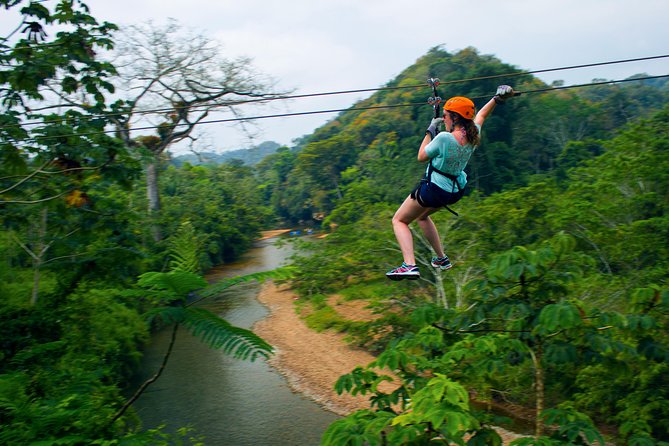 Cave Tubing & Zipline Adventure with Lunch - Seven zip lines, with a catch