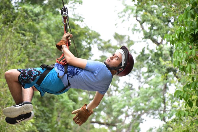 Cenote, Zipline & ATV Shared Combo 3x1 from Playa del Carmen & Cancun - ATV riding on an obstacle-filled jungle road