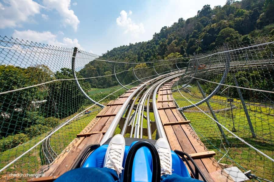 Chiang Mai: Pongyang Jungle Coaster & Zipline with Transfer - Ziplining above Chiang Mai’s trees