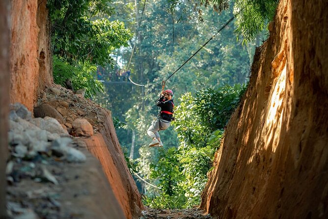 Chiang Mai Sky Hawk Zipline Adventure in the Jungle Canopy - The safety briefing and first launch