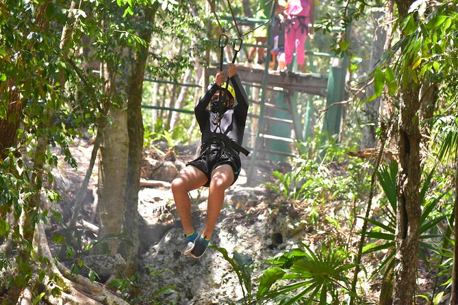 Combo-Adventure: ATV, Ziplines, Rappel and Cenote with Lunch - Six ziplines, including a water crossing