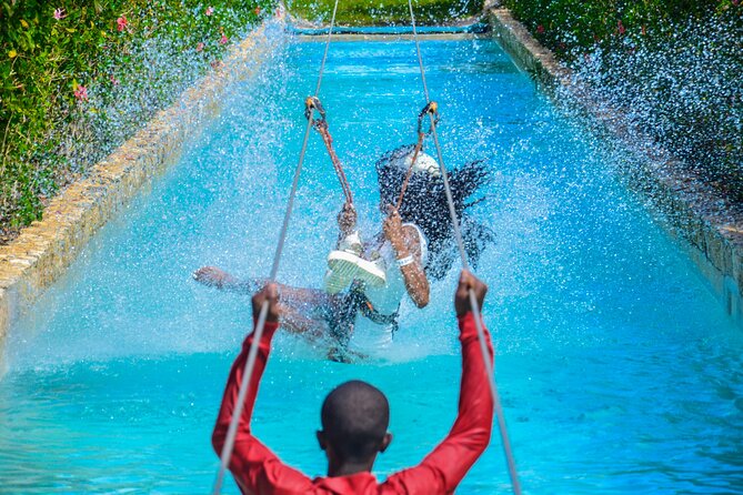 COMBO: Zip Line, Cenote Blue Lagoon, Jungle River &Waterfall Pool - The seven-circuit Mega Splash zip line