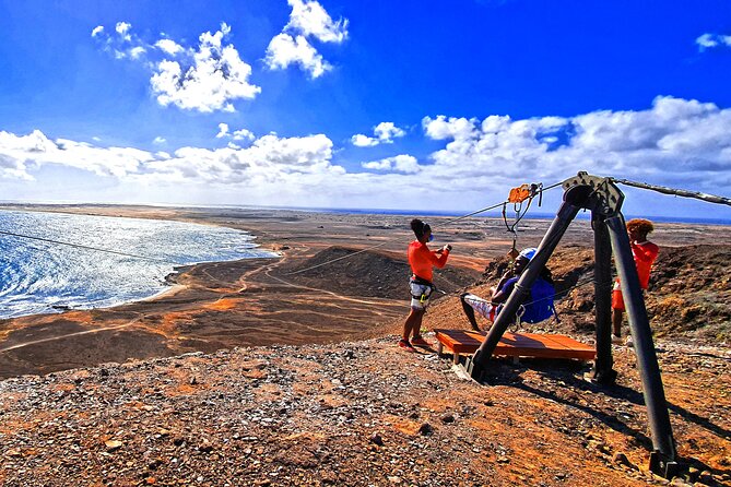 Complete Excursion and Flight on the Zipline Cabo Verde - The climb to the 100-meter launch point