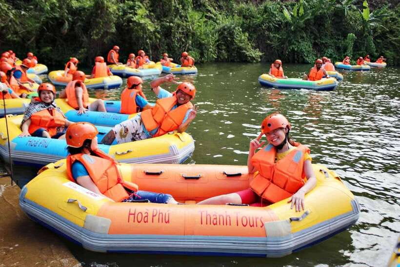 Da Nang: Full-Package Rafting & Zipline Private Tour (Lunch) - Rafting over rocks and through waterfalls