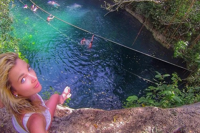 Drive An Atv, Live The Experience Of Ziplining And Swim On A Real Cenote - Swimming in a real Maya cenote