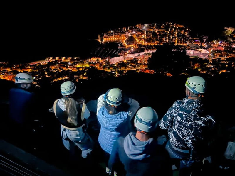 Dubrovnik Night Zipline Experience - Getting ready with equipment and a practice wire
