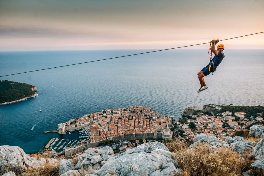 Dubrovnik: Sunset Zip Line Experience Followed by Wine - Friendly instruction for first-timers