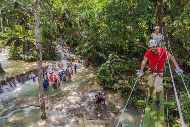 Dunns River Falls, Zipline, Bamboo Rafting, Horseback Ride Tour - Four Jamaican adventures packed into one day