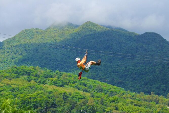 El Yunque Ziplining in Puerto Rico - The optional rappel and canopy bridge