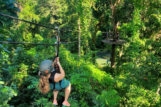 El Yunque Ziplining with River and Beach Visit - The short walk to the Mameyes River