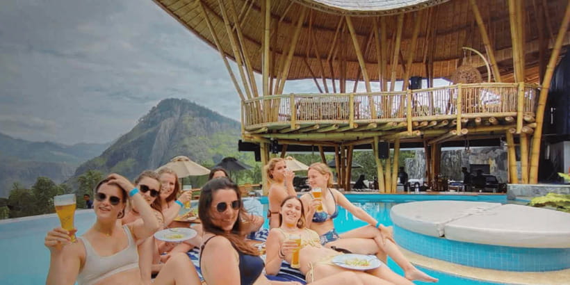 Ella Ravana Pool Club Dip & Dine+2 Free Cocktails!+Zipline - Two hours at Ravana Pool Club
