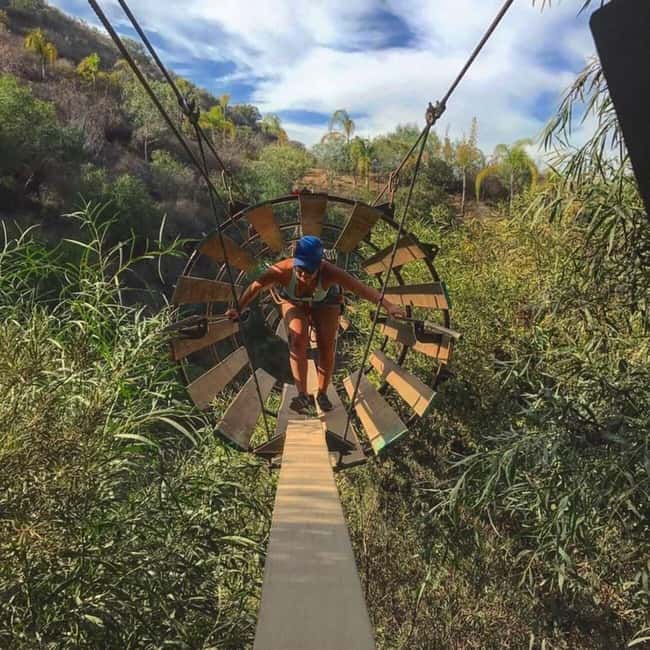 Ensenada: A thrilled family adventure of ziplines - Five ziplines above a lake and canyon country