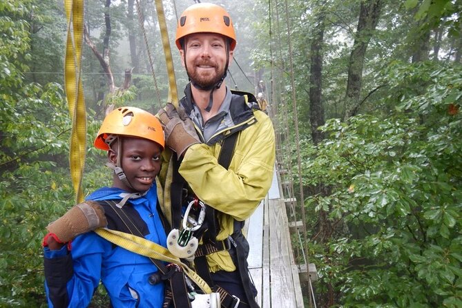 Epic Zipline Canopy Tour - The Gorge Zipline: Saluda, NC - Three Large Rappels Slow the Pace