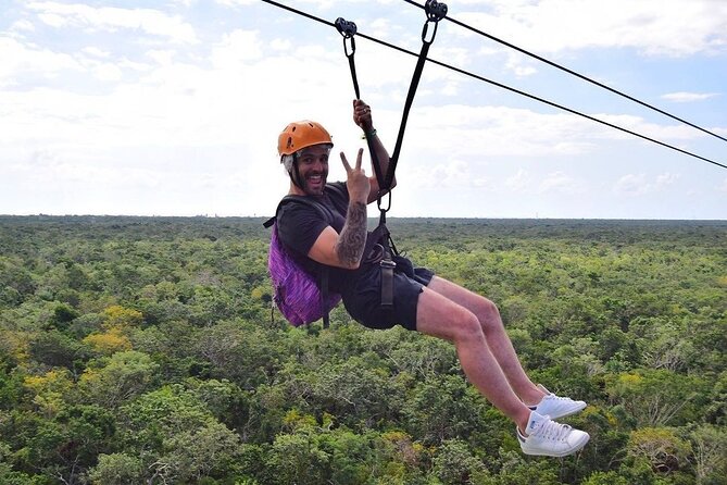Exciting Day in Tulum Jungle: ATVs, Cenote, Zip lines, Rappel - A short rappel, not a major climbing challenge