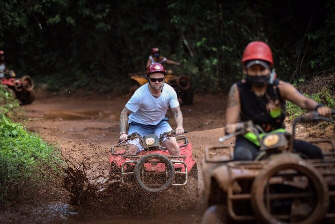 Extreme Horses Adventure with ATV, Ziplines & Cenote - ATV riding on dusty jungle routes