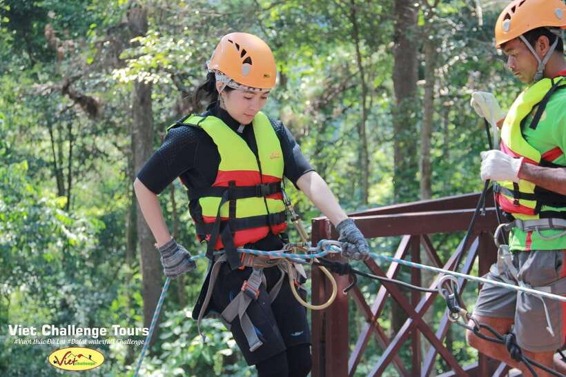Extreme ZIPLINE 1500M & CANYONING in DA LAT - Waterfall zipline, slides, and the 25-meter station