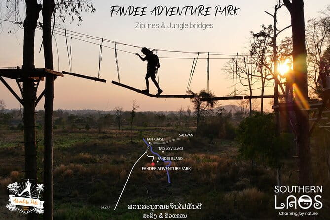 Fandee Hanging Park - Ziplines & Monkey Bridges in Tad Lo - Key points at a glance