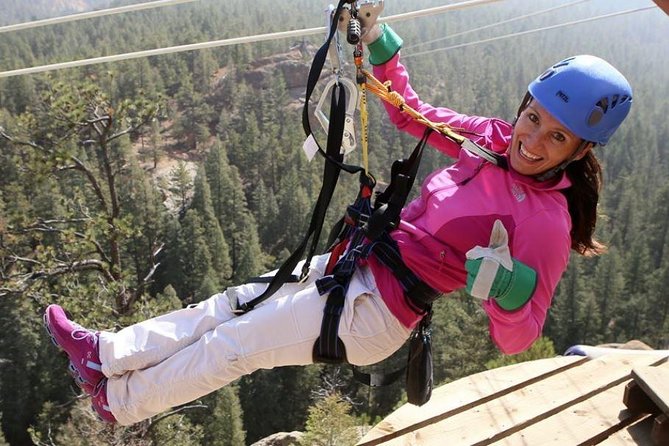 Fins Course Scenic Zipline Tour - Five Long Lines Through Seven Falls Canyon