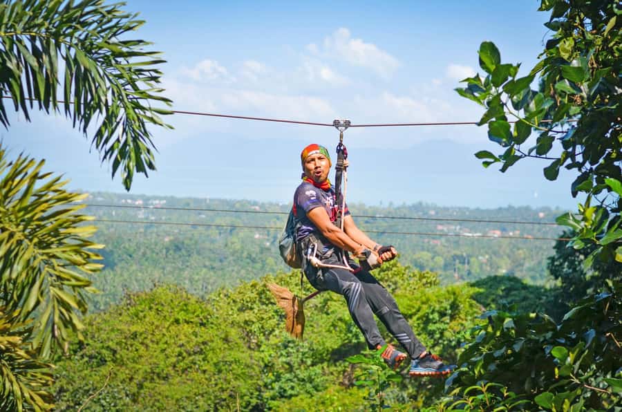 From Koh Samui: Tree Bridge Zipline and Café Experience - The Tree Bridge Café and the ocean view