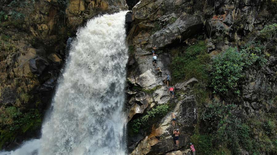 From Medellin:Powerful via Ferrata & Zipline Giant Waterfall - From Medellín to Antioquia’s mountain country