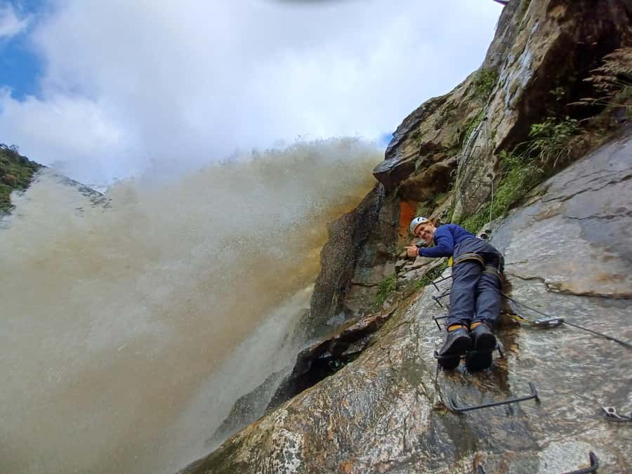 From Medellin:Powerful via Ferrata & Zipline Giant Waterfall - What the $209 price covers