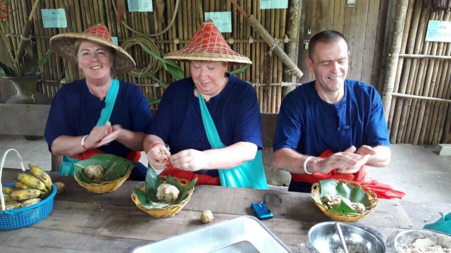 From Phuket: Elephant Care Experience with Rafting & Zipline - Preparing food and meeting the elephants