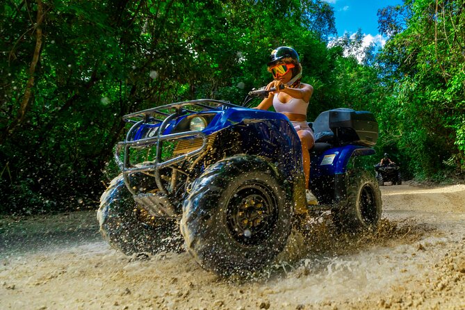 From Playa del Carmen ATV Adventure with Ziplines, Cenote - Checking in at Extreme Adventure Eco Park