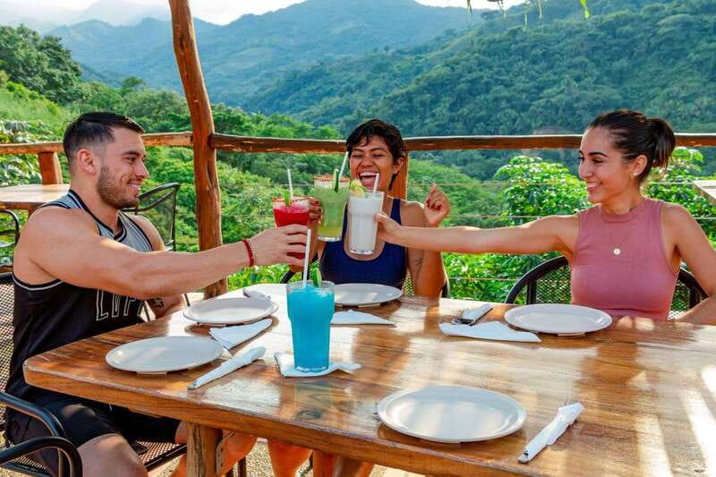 From Puerto Vallarta & Nuevo Vallarta: Canopy Zipline Tour - The infinity pool and tequila finish