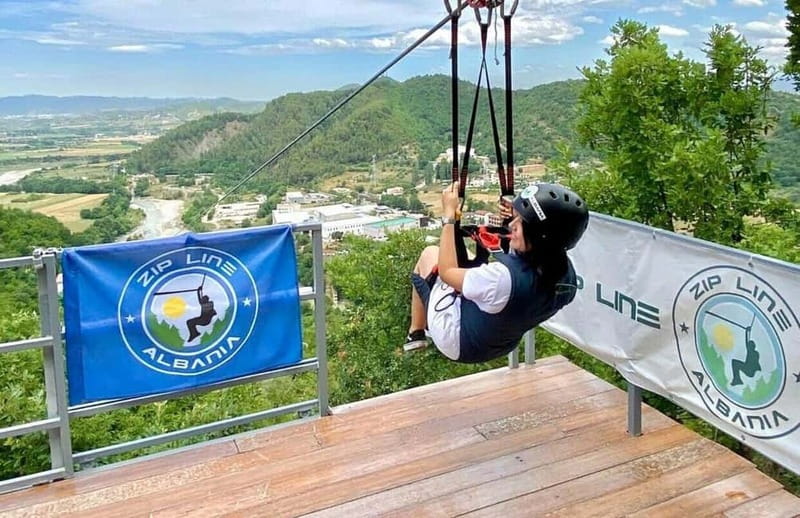 From Tirana: Petrela Zipline Adventure with Transport - Arriving at Zipline Albania Petrele