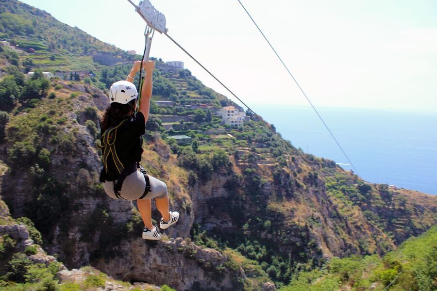 Furore: Flight of the Angel Zipline Experience - What the Amalfi Coast looks like from the cable