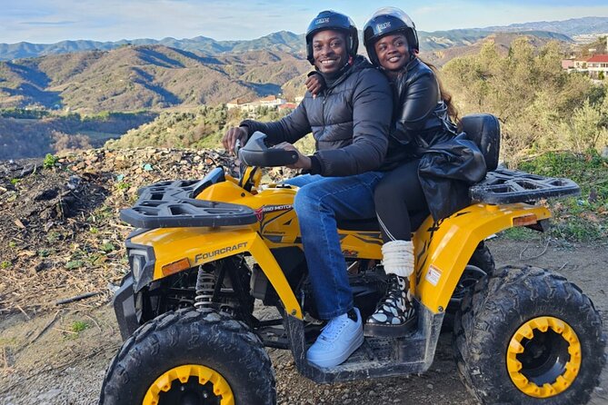 Guided Quad Biking Tour and Zipline in Tirana - Quad trails with views toward Petrela Castle