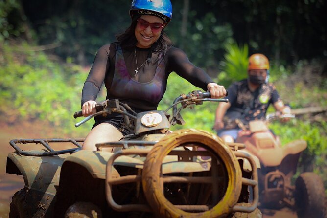 Half Day Adventure in Mexico: Horseback riding, ATV, and Zipline - Ziplining above the tree canopy