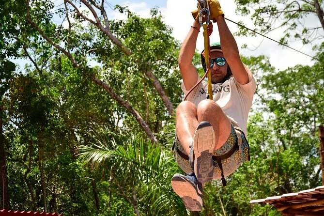 Half Day ATV, Zip-line & Cenote tour! Transportation from Cancun - The jungle zipline circuit