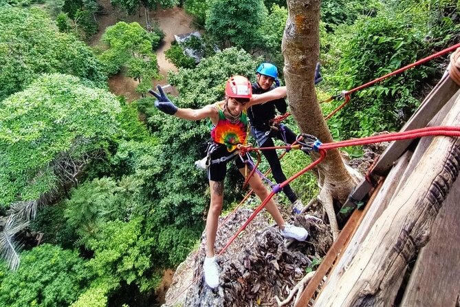 Half Day Zipline and Rainforest Exploration in Krabi - Abseiling turns a viewpoint into part of the adventure