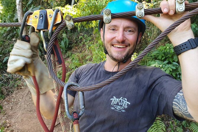 Half Day Zipline and Rainforest Exploration in Krabi - Zip Zone A adds ladders before the first big views