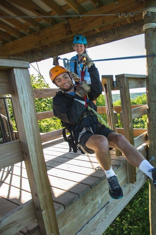 Henderson, Minnesota: 14-Line Zipline Canopy Tour - Ground School: learning the gear before the height