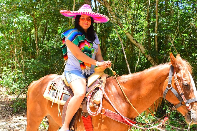 Horseback Ride, ATV's (Shared), Ziplines & Cenote Swim! From Cancun & Riviera - Horseback riding with a professional handler