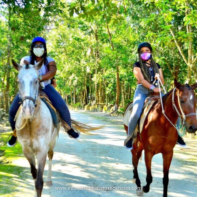 Horseback Riding & ATV Adventure with Ziplines & Cenote - The ride to El Rey Polo Club