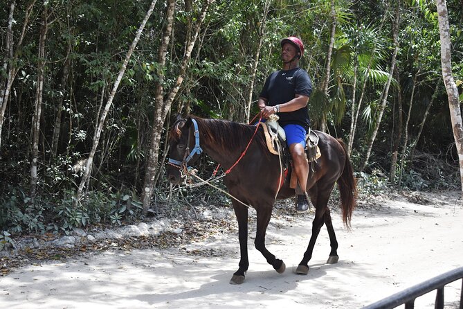 Horseback riding Tour with ATV circuit, ziplines and Cenote - The zipline circuit over the trees