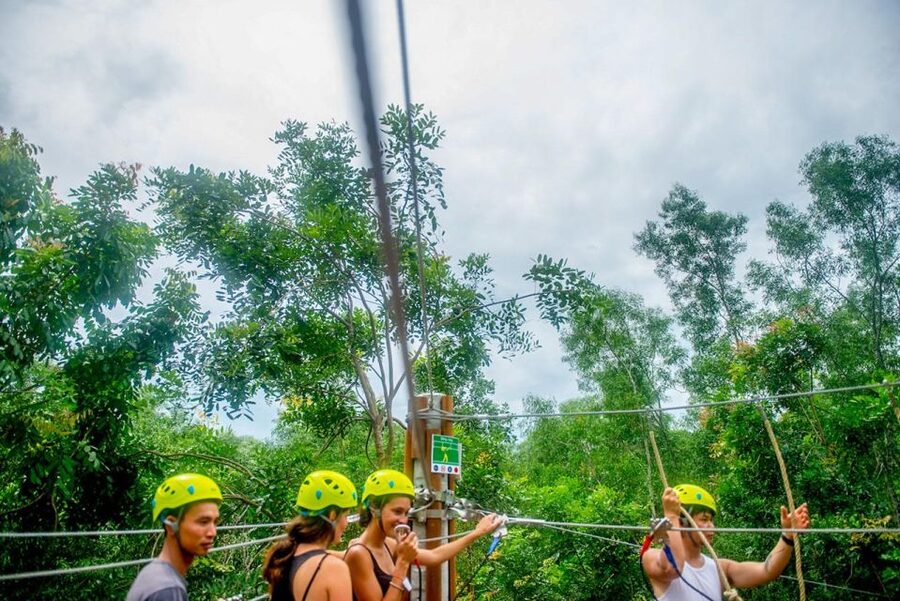 Hue: Full-day Nature’s Bliss From Hot Springs To Zip Line - The highwire course tests balance more than bravery