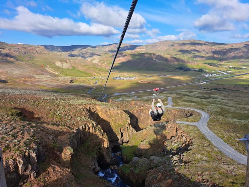 Hveragerdi: Mega Zipline Experience - The five-minute van ride and 500-meter walk