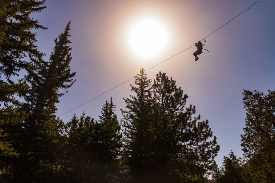 Idaho Springs: Clear Creek Ziplining Experience - Climbing the 65-inch towers