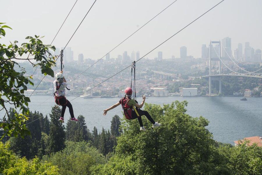 Istanbul: Zipline Adventure with Bosphorus View - Flying above Nakkaştepe Park