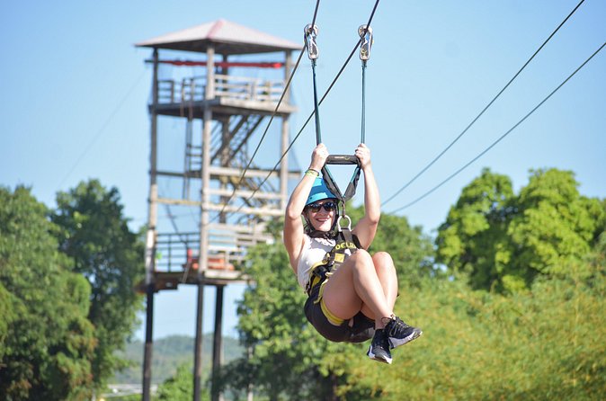 Jamwest Reggae Zipline Tour from Negril - The final rappel and safari jeep ride